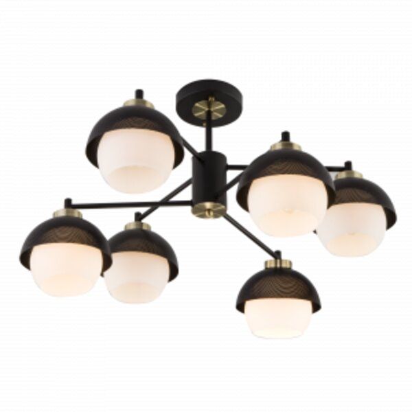 Люстра стельова Strotskis Nocciola 6x60 Вт E27 чорний 70106/6 