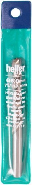 Свердло по металу Heller HSS-Super 75x117 мм 8 мм 17778