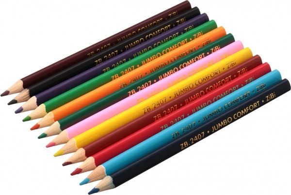 Олівці кольорові Jumbo з точила ZiBi