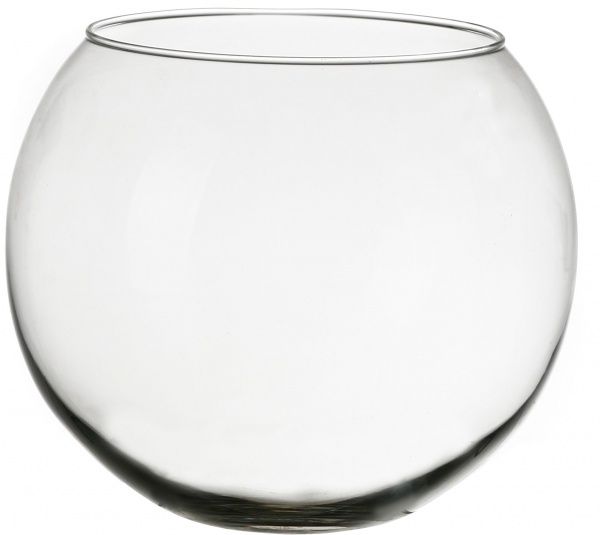 Ваза стеклянная Шар 18 см прозрачный 