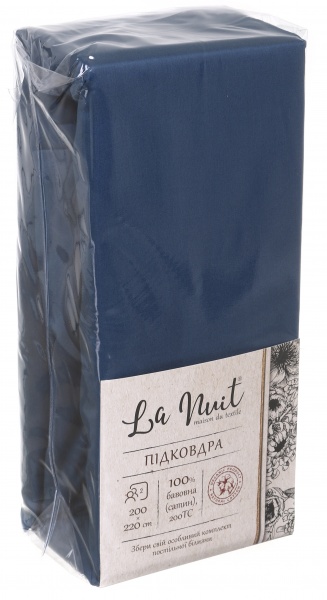 Пододеяльник 2.0 200x220 см синий La Nuit 