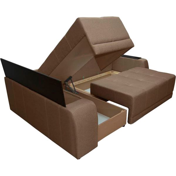 Диван кутовий Кедр ПЛЕЙН лівий (7) бежевий 2400x1700x880 мм