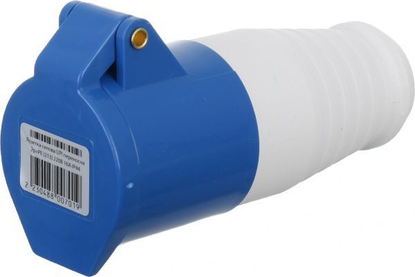 Розетка силова переносна із заземленням UP! (Underprice) 2p+PE (213) 220В 16А IP44 сірий