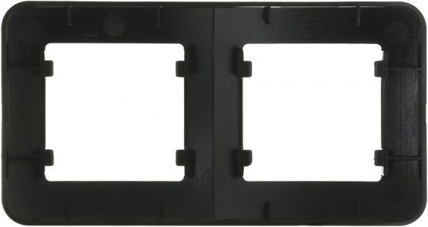 Рамка двомісна Makel Lillium Natural горизонтальна чорний