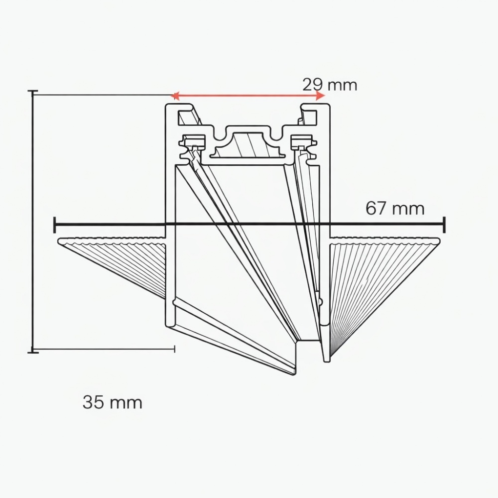 Шинопровод встроенный SAPSAN USM D-26 -2M LIGHT SET 200 см черный