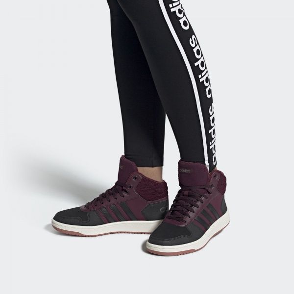 Ботинки Adidas HOOPS 2.0 MID EE7877 р. 6,5 бордовый