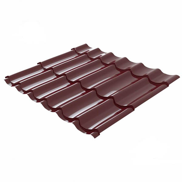 Металлочерепица PSM 1180x2250 мм RAL 3005 бордовая