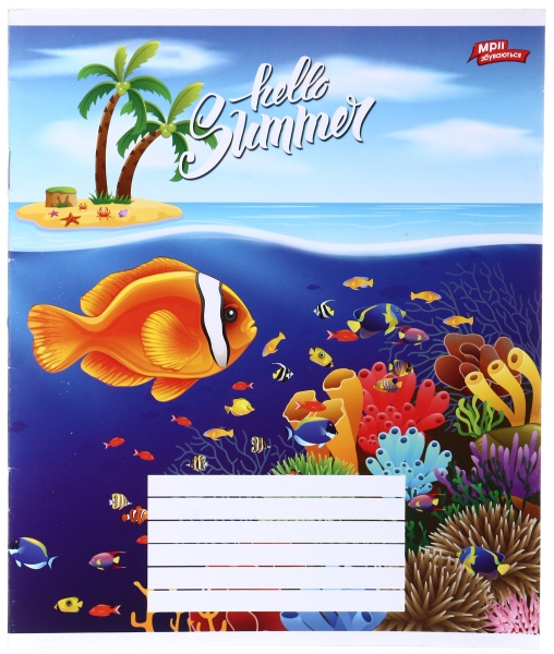 Зошит шкільний уф-лак 12 аркушів у лінійку в асортименті Мрії збуваються