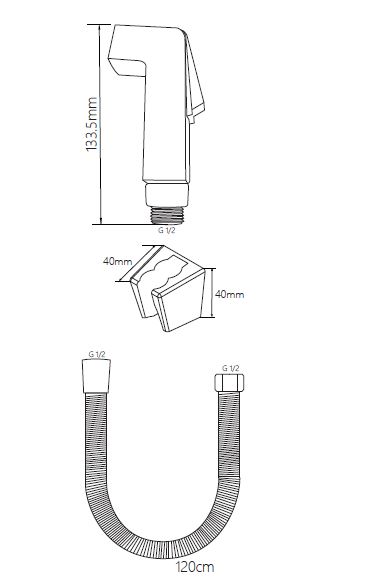 Набор для гигиенического душа Mixxen CLYDE хром MXBZ0653 