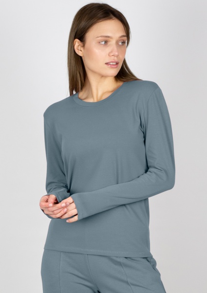 Футболка с длинным рукавом Roksana Alfa №1360/16210 р.XL морская волна