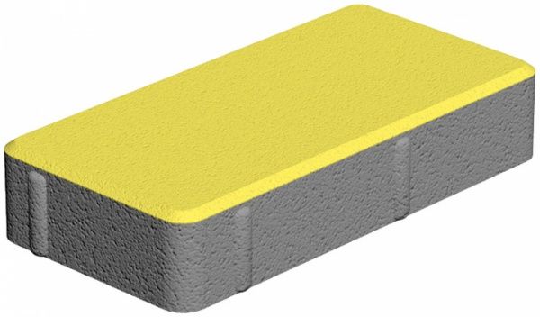 Тротуарна плитка Золотой Мандарин Цегла жовта 200х100х40 мм