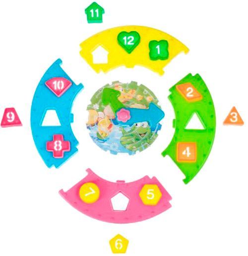 Игровой набор Bebelino Часы-пазл с лабиринтом и сортером 2