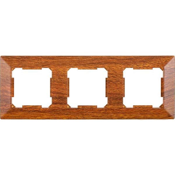 Рамка тримісна HausMark Alta горизонтальна горіх SNG-FRP.SQ20G3-9/Walnut