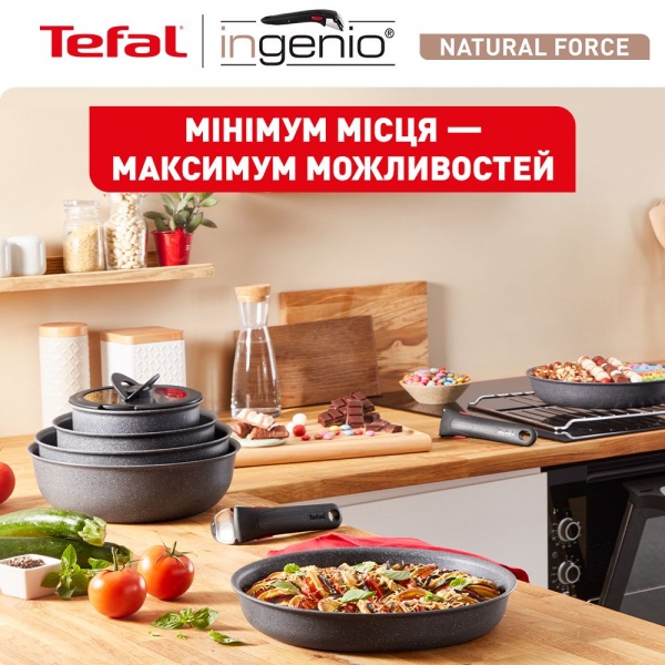 Набор посуды Tefal Ingenio Natural Force 3 предмета L3969102