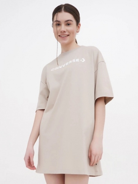 Футболка Converse OVERSIZED WORDMARK TEE 10023921-247 р.M бежевий