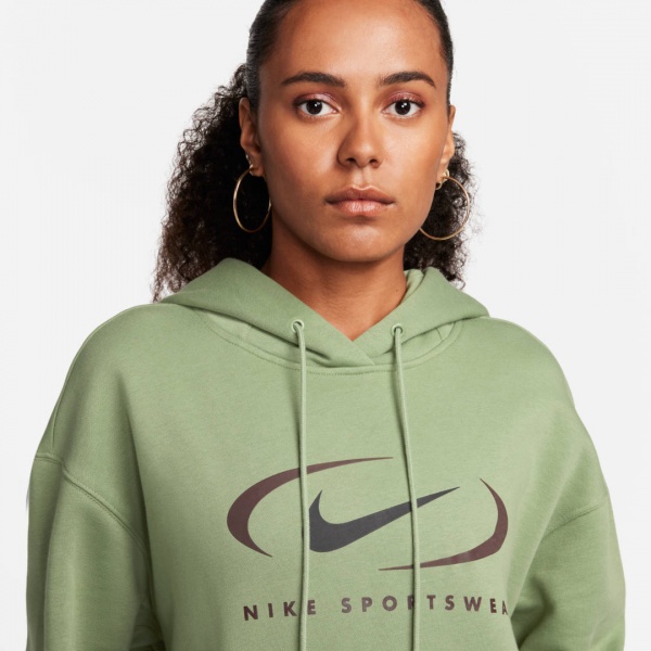 Джемпер Nike W NSW FLC OS PO HDY SWSH FN7698-386 р.XL хакі