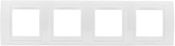 Рамка четырехместная Schneider Electric Unica горизонтальная белый MGU6.0;MGU6.008.18