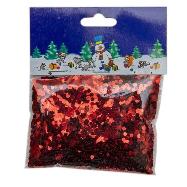 Декорация новогодняя Конфетти-метафан, красный 40 г 201333 