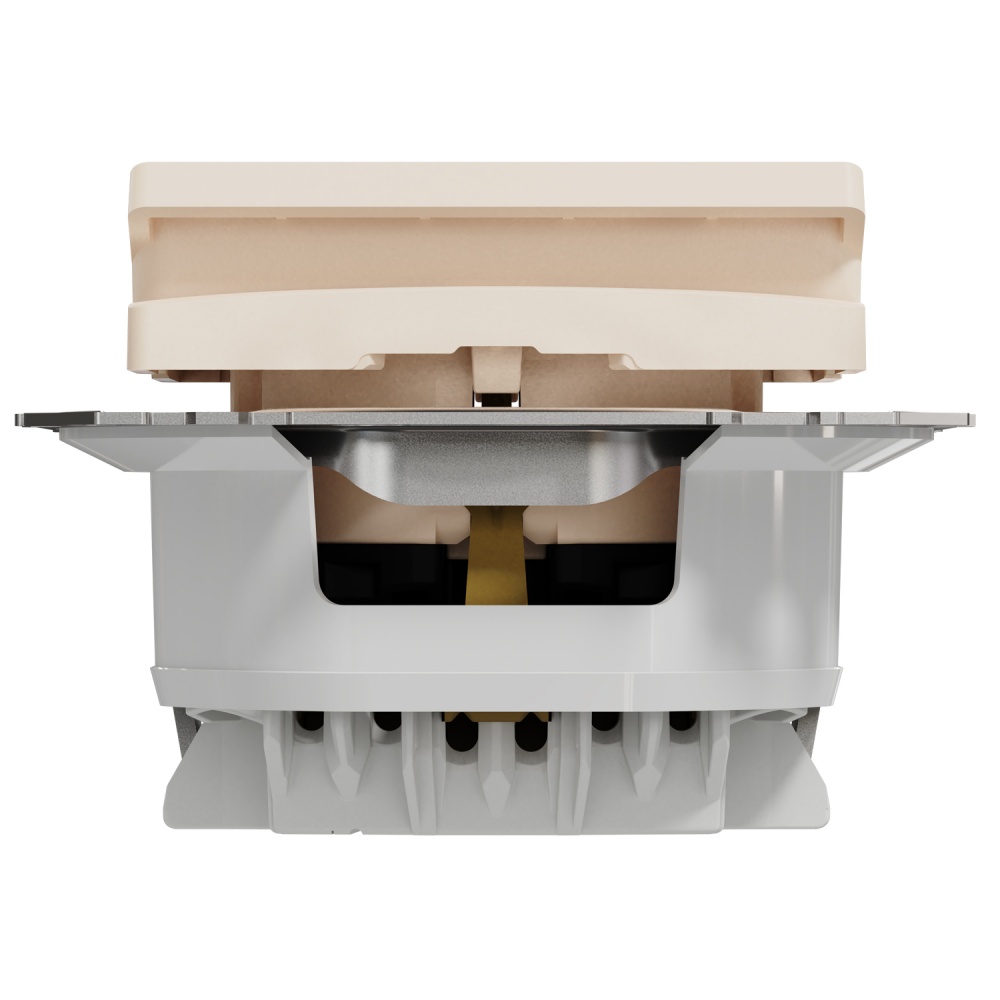 Розетка силова із заземленням Schneider Electric Sedna Design зі шторками з кришкою бежевий SDD212024