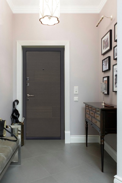 Двері вхідні Міністерство дверей Оптима 58 венге сірий горизонт 2050х860 мм ліві