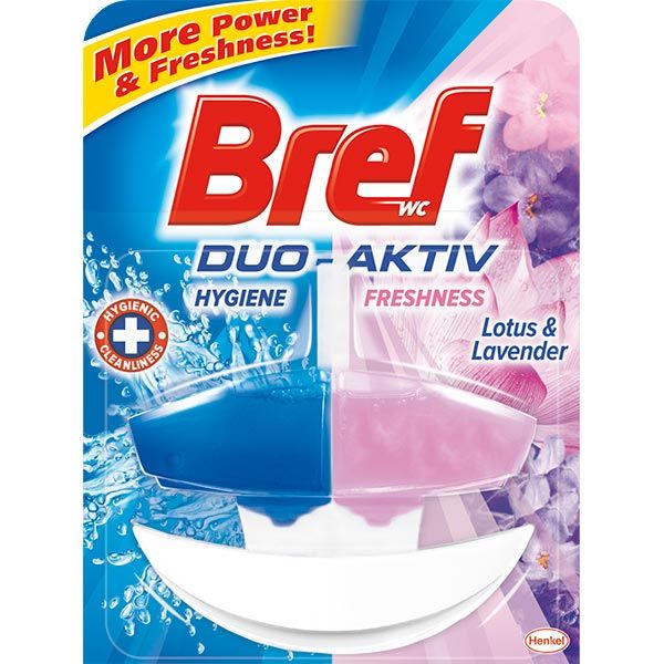 Гигиенический блок для унитаза Bref Duo-Aktiv Лотос и Лаванда 50 мл