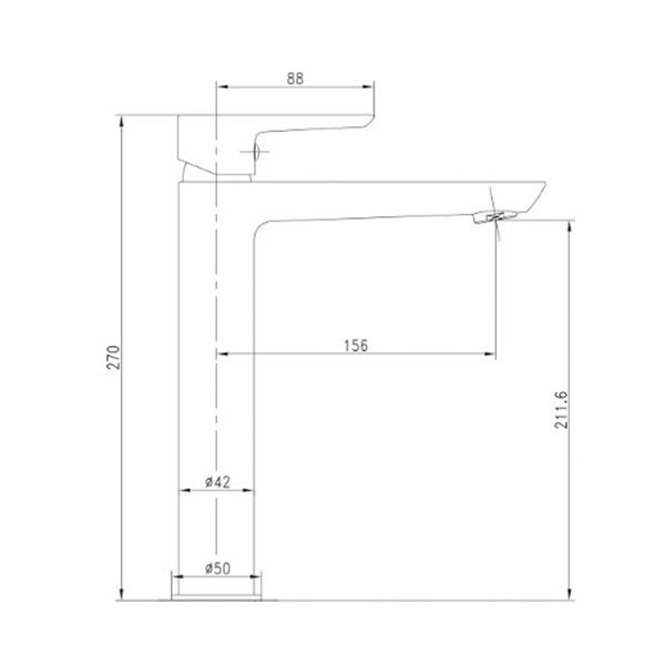 Змішувач для умивальника Imprese Breclav 05245WH