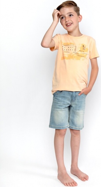 Футболка для мальчиков NWM р.134 серо-персиковый T46207-1 