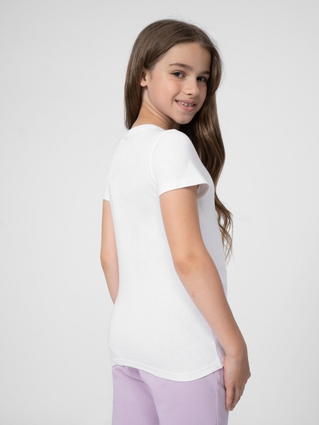 Футболка 4F TSHIRT F384 4FJSS23TTSHF384-10S р.158 белый
