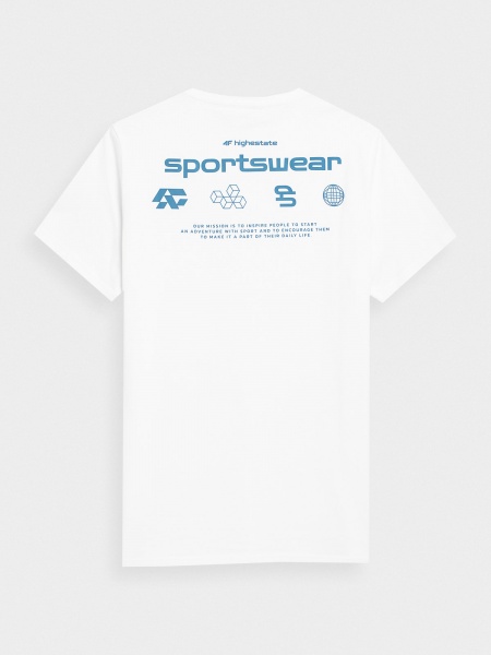 Футболка 4F TSHIRT M300 4FSS23TTSHM300-10S р.M білий