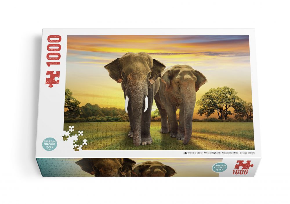 Пазл Африканские слоны 1000 элементов TRFL_SAF/2