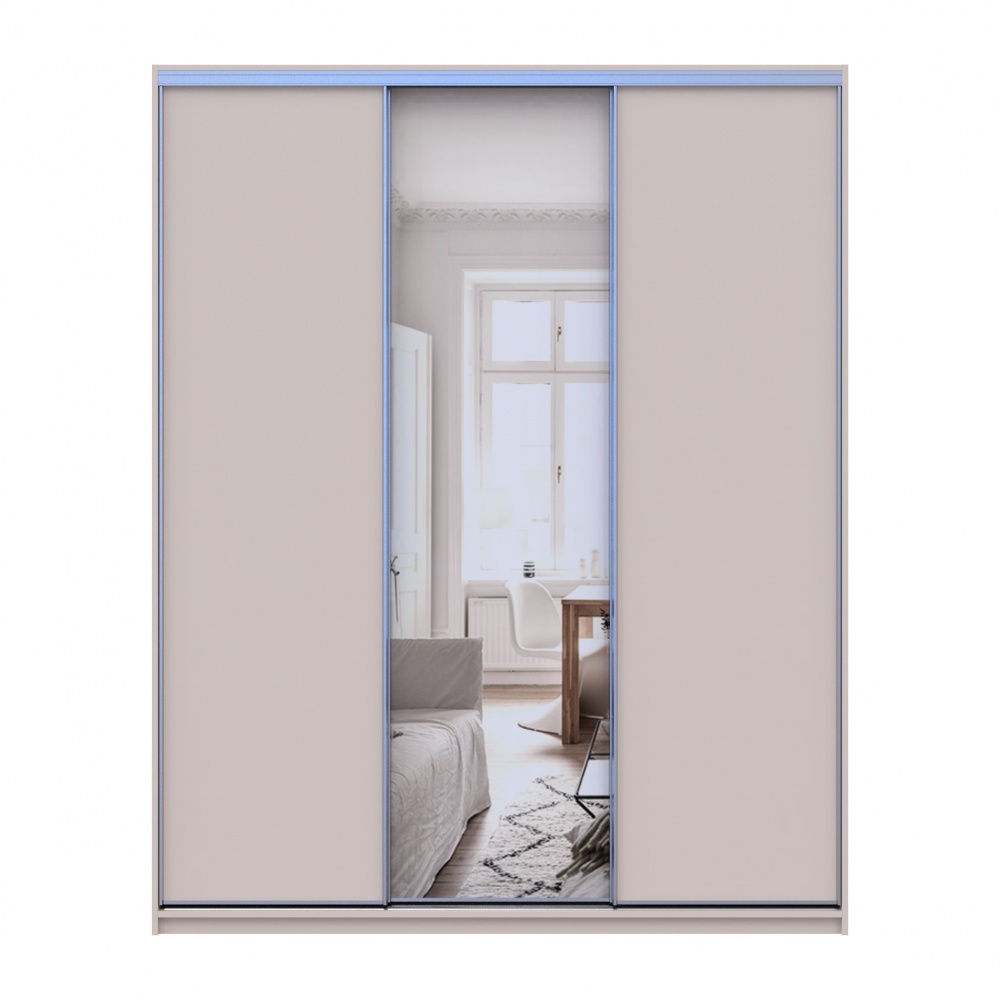 Шафа-купе Сіті Лайт Doros ДСПдзеркало 1,8 м 1800x600x2250 мм кашемір двері ДСП/дзеркало/ДСП