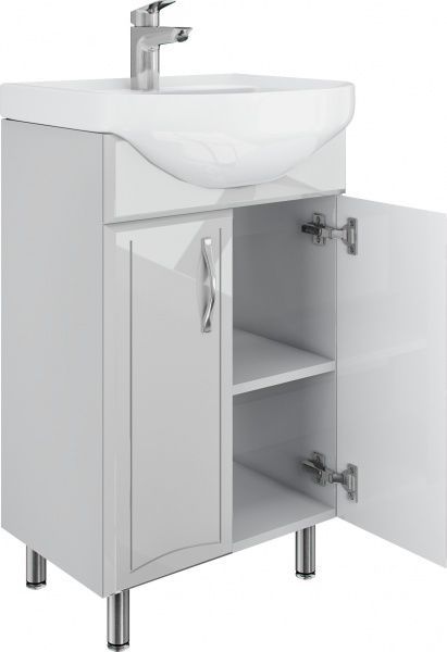 Тумба напольная Water House Прайм 50 МДФ серый под умывальник Прокси-Solo 50