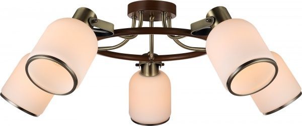 Люстра потолочная Altalusse 5x40 Вт E27 античная бронза/орех INL-9406C-05 