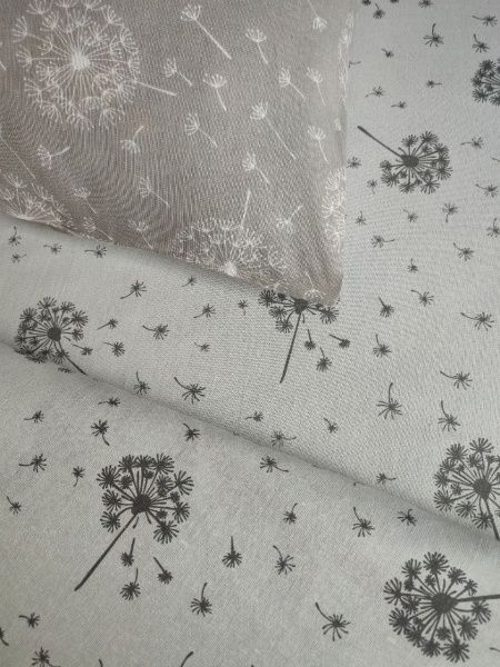 Комплект постельного белья Одуванчик 2,0 белый с серым UP! (Underprice) 