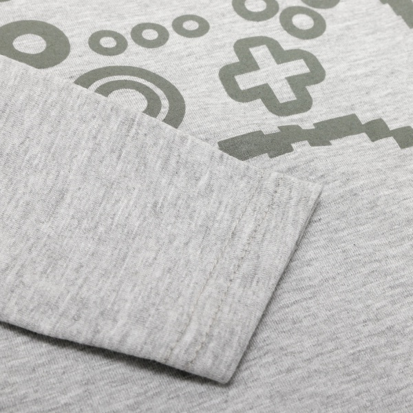 Реглан для хлопчика Luna Kids Level up р.128 сірий меланж 