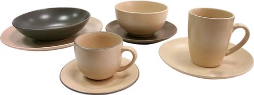 Набор для чая на подставки Sesame Cream 8пр., керамика Milika