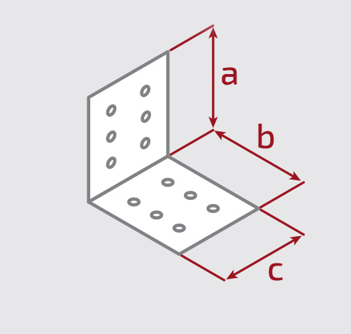 Кутник монтажний перфорований Profstal рівносторонній 50x50x50 мм 1,5 мм (50шт.)