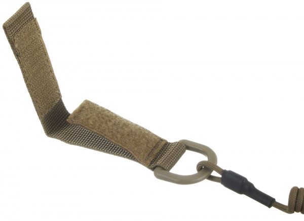 Шнур капроновый страховочный + карабин 3 мм койот