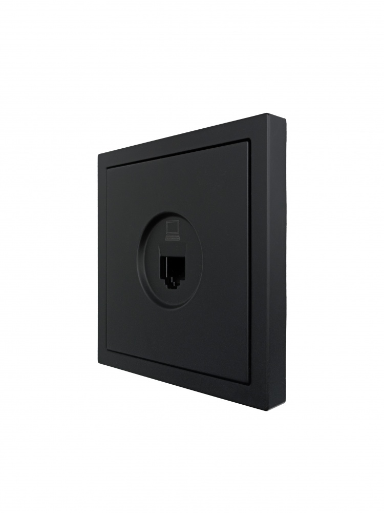 Механізм розетки комп’ютерна HausMark Juna IP20 чорний матовий 7041-1788U2-139