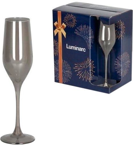 Набор бокалов для шампанского Celeste Shiny Graphite 6 шт. P1564/1 Luminarc