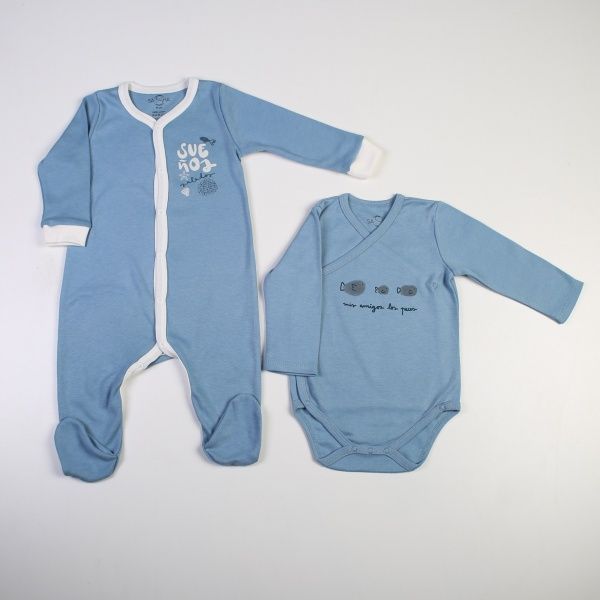 Боді дитяче Sasha р.80 блакитний 4154/6 