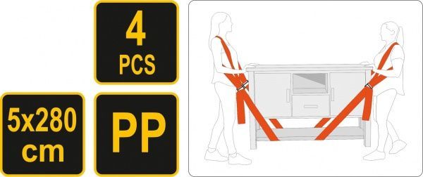 Набор для перемещения грузов Vorel 74721 5х280 см