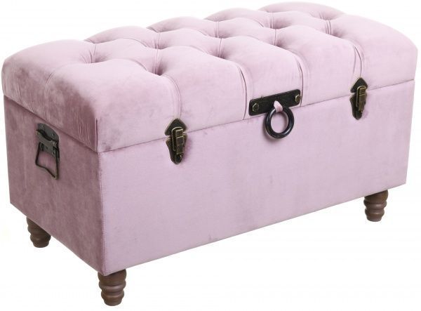 Сундук-пуф Shic B розовый, 82,5х42х47 см велюр 