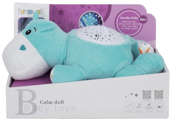 Игрушка музыкальная Funmuch Бегемот с проектором FM666-6