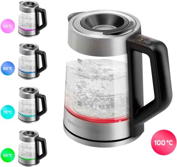 Электрочайник Sencor SWK 1795SS с регулеровкой температуры 