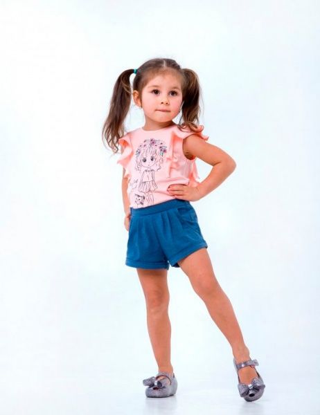 Шорти для дівчаток Smil 112309 р.92 синій меланж 