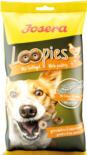Лакомство Josera Loopies mit Gefluegel с домашней птицей 150 г