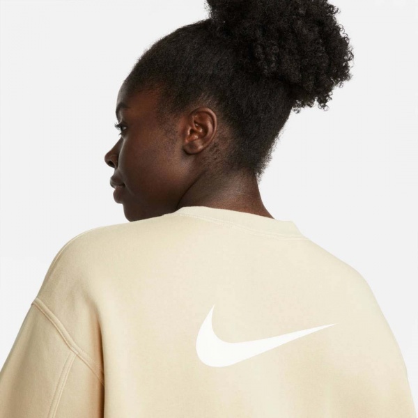 Світшот Nike W NSW SWSH FLC GX CREW OS DD5610-206 р. M бежевий