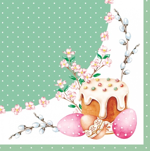 Салфетки столовые Silken Пасхальная композиция 33х33 см 18 шт.