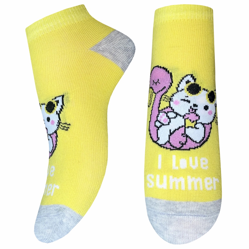 Шкарпетки для дівчаток Легка хода 9337 р. 20–22 жовтий з малюнком